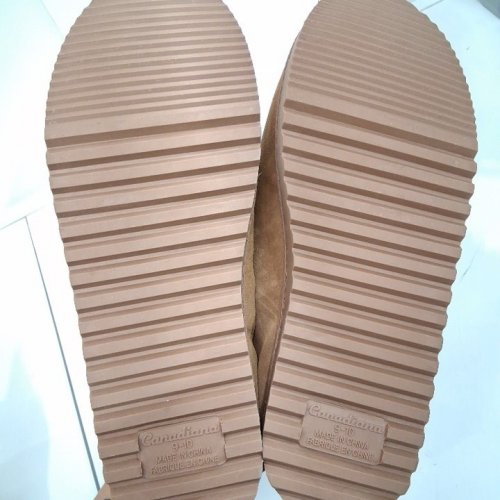 WOMEN'S CANADIANA FUR-LINED SLIPPERS - 9-10 - BROWN image 3
