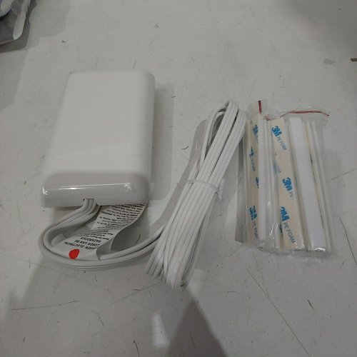 SLEEK SOCKET ULTRA THIN OUTLET COVER 8FT, 3 OUTLET EXTENSION CORD - WHITE image 2