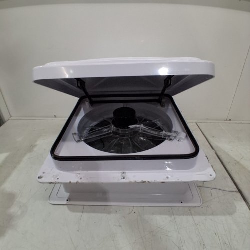 STARVENT RV ROOF FAN FOR CIRCULATING AIR AND SMOKE WITH REVERSIBLE AIR FLOW 12 V - 14" X 14" - WHITE (MODEL: A021C) image 2