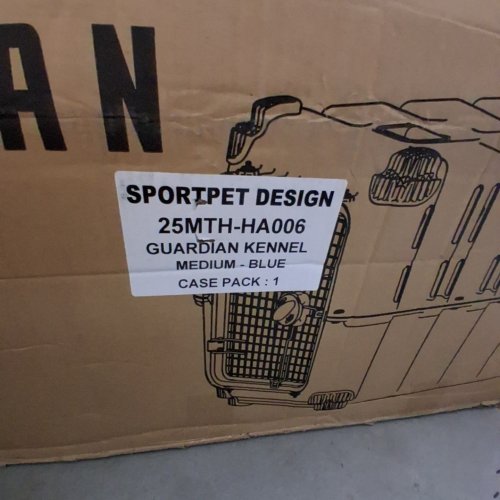 MAMMOTH PET PRODUCTS GUARDIAN SHOCK-RESISTANT DURABLE DOG KENNEL - 24" X 36.4" X 26.4" - BLUE image 2