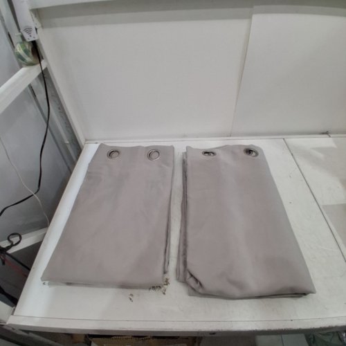 (2 PANEL) SUN+BLK TOTAL BLACKOUT CURTAINS WITH GROMMETS - 52" X 84" - LIGHT GREY (MODEL: 4595114) image 2