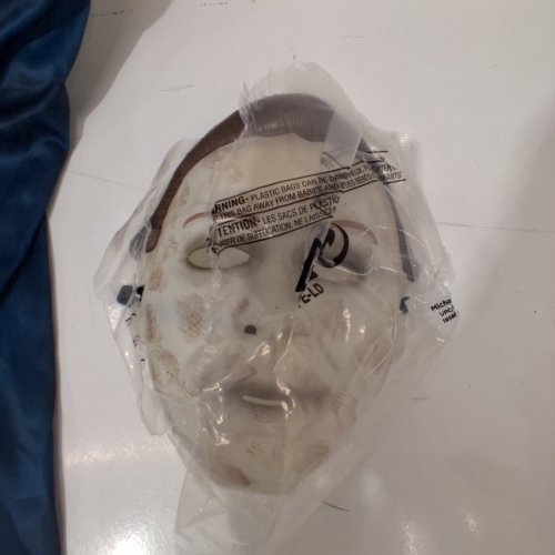 2PC BOYS HALLOWEEN II MICHAEL MYERS JUMPSUIT AND MASK COSTUME SET - LARGE - BLUE AND WHITE (STYLE: MICHAEL MYERS) image 4