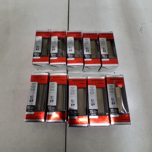 10PK LEGRAND PASS & SEYMOUR DECORATOR SINGLE POLE DECORATIVE SWITCH - 15A 120/277VAC - ANTIQUE BRASS (MODEL: TM870-ABCC10) image 2