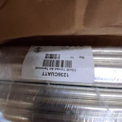 11PK CALSS II TIN AIR TERMINAL WITH ROUNDED POINT - 1/2" X 36" (ITEM: 1236CUAT) image 2