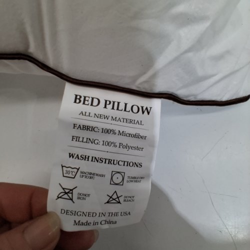2PK SUPPORTIVE SOFT BED PILLOWS - 24" X 16" - WHITE image 2