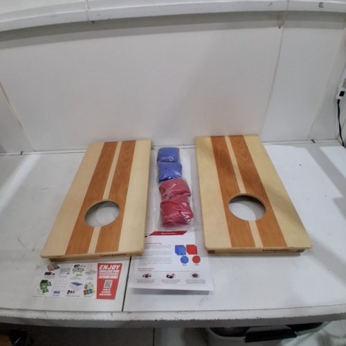GOSPORTS CORNHOLE GAME SET, WITH 2 PREMIUM WOOD TRAVEL SIZE BOARDS AND 8 MINI BEAN BAGS AND CARRIER BACKPACK - (MODEL: CH-03-BACKPACK-01) image 2