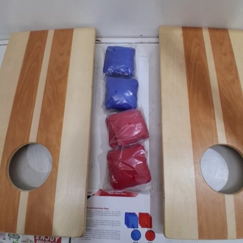 GOSPORTS CORNHOLE GAME SET, WITH 2 PREMIUM WOOD TRAVEL SIZE BOARDS AND 8 MINI BEAN BAGS AND CARRIER BACKPACK - (MODEL: CH-03-BACKPACK-01) image 3
