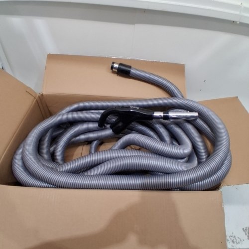 35FT OVO UNIVERSAL CENTRAL VACUUM KIT - LOW VOLTAGE SWITCH ON HANDLE, CRUSHPROOF HOSE FITS MOST INLETS - BLACK/GREY (MODEL: ACCHO-35LV-BK-OVO) image 6