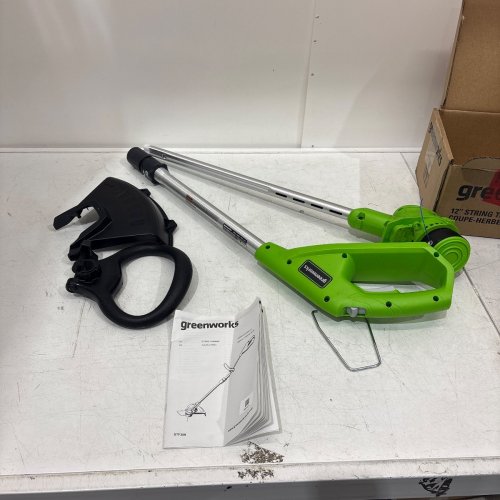 GREENWORKS CORDLESS STRING TRIMMER - 12"- GREEN/BLACK (MODEL: STF309/STF311) image 2