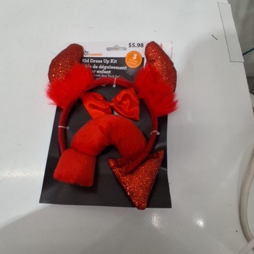 3PC GIRL'S DEVIL DRESS UP KIT - OSFM - RED (ITEM: WMCA18004-B) image 2