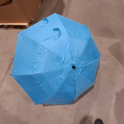 2PK GPAENTSN DOUBLE CANOPY SUN SHADE BEACH UMBRELLA WITH CLAMP - 47.2" - LIGHT BLUE image 4