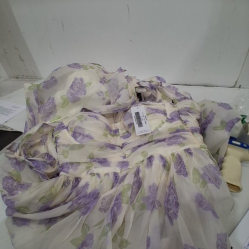 WOMEN'S PETAL & PUP FLORAL MIDI DRESS - LARGE - LAVENDER (MODEL: MD3362B) image 2