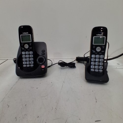 4PC VTECH DECT 6.0 HANDSET CORDLESS HOME PHONE ANSWERING SYSTEMS WITH ANSWERING MACHINE - BLACK (MODEL: CS6224-21) image 3