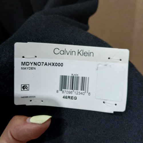 MEN'S CALVIN KLEIN MAYDEN SLIM FIT ZIP-FRONT PEACOAT - 46 REG - BLACK (STYLE: MDYN07AHX000) image 3