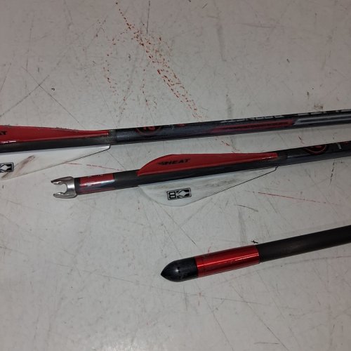 3PK BARNETT HYPERFLITE CARBON CROSSBOW ARROWS - 22" - BLACK / RED image 3