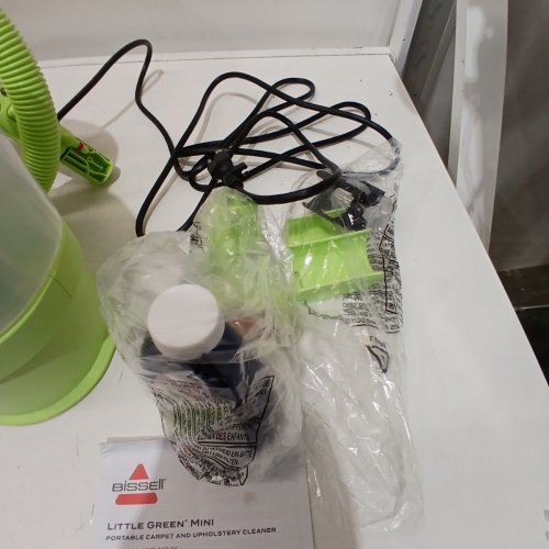 BISSELL LITTLE GREEN MINI CORDED PORTABLE CARPET AND UPHOLSTERY DEEP CLEANER WITH SELF-CLEANING TOUGH STAIN TOOL AND HYDRORINSE TOOL (MODEL: 4075B) image 4