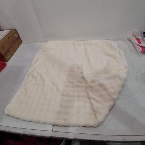 BABY soft plush BLANKET - 28"X 30" - BEIGE image 2