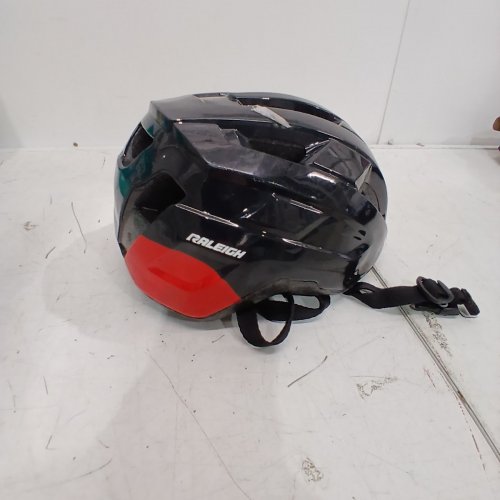 YOUTH RALEIGH BICYCLE HELMET - SMALL / MEDIUM -BLACK / RED image 3