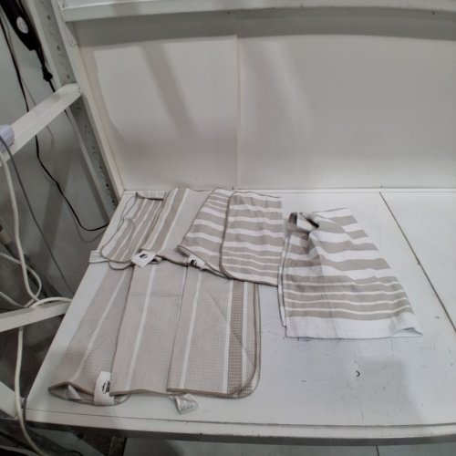 8PK KITCHEN WORKS DISHCLOTHS - 14" X 14" - BLUE/TAUPE (MODEL: 7700100 ) image 2