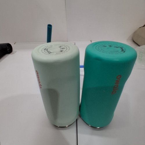 2PK OWALA FREESIP STAINLESS STEEL WATER BOTTLES WITH STRAWS - 16OZ - BLUE/GREEN (MODEL: 2856617) image 3