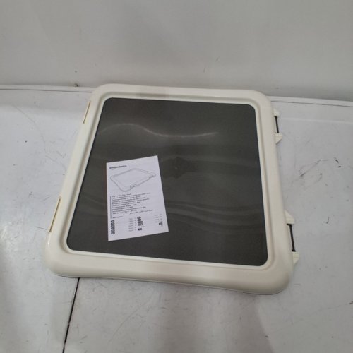 AMAZON BASICS SMALL DOG TRAINING TRAY - SMALL (22" X 22") - WHITE/CHARCOAL (MODEL: B0DP3ZP9VJ) image 2