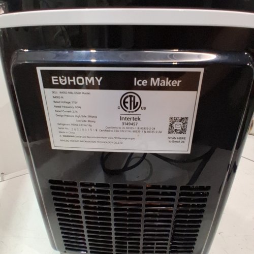 EUHOMY COUNTERTOP NUGGET ICE MAKER - MAKES 35 LBS IN A DAY - BLACK (MODEL: IM002-N) image 3