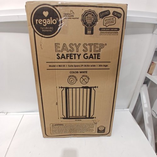 REGALO EASY STEP SAFETY GATE - 29"- 38.5" - WHITE (MODEL: 1160-DS) image 3