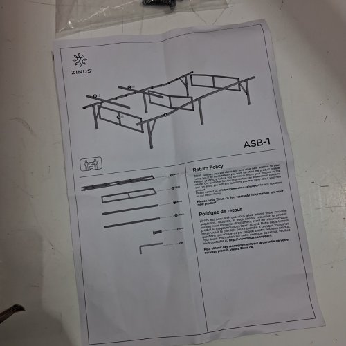 ZINUS SHAWN SMARTBASE MATTRESS FOUNDATION, PLATFORM BED FRAME, BOX SPRING REPLACEMENT, TWIN, 38" X 75" X 14" - BLACK (MODEL: ASB-1) image 4