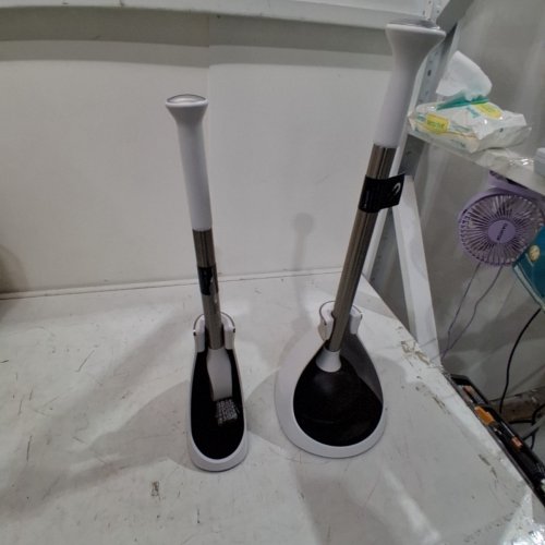 2PC SIMPLEHUMAN PLUNGER AND TOILET BRUSH BUNDLE - WHITE image 2