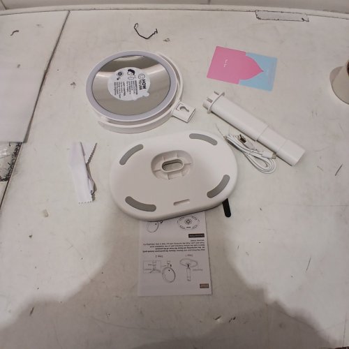 DOUBLE SIDED MAKEUP MIRROR - 3 ADJUSTABLE BRIGHTNESS MODES - WHITE (MODEL: M52) image 3