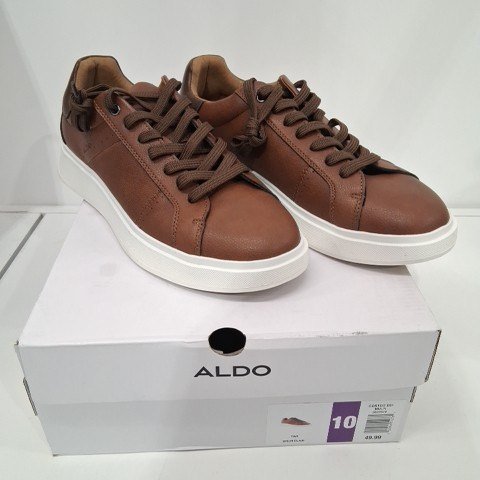 MEN'S ALDO COURT SHOE SNEAKER - 10 - BROWN (STYLE: 3322510) image 2