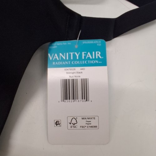 WOMEN'S VANITY FAIR RADIANT COLLECTION BRA - 44D - MIDNIGHT BLACK (STYLE: SPB.05069.AZB.44) image 3
