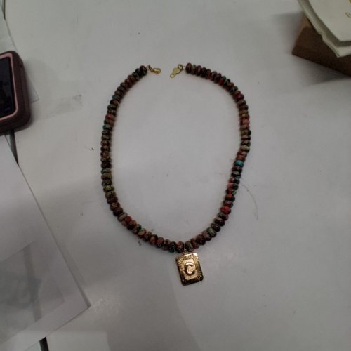WOMENS BRACHA PRAYER WARRIOR BEADED PENDANT NECKLACE WITH C PENDANT- MULTICOLOUR image 3