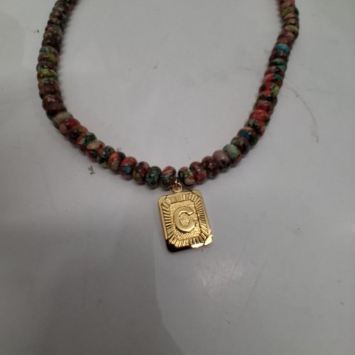 WOMENS BRACHA PRAYER WARRIOR BEADED PENDANT NECKLACE WITH C PENDANT- MULTICOLOUR image 4