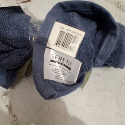 4PC SERENE HOME COLLECTION WASH CLOTHS - 13" X 13" - BLUE/GREEN (MODEL: 3412222) image 2