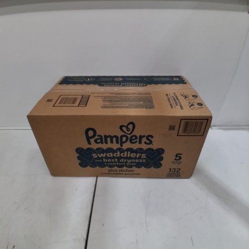 132PK PAMPERS SWADDLERS DISPOSABLE DIAPERS - SIZE 5 image 2