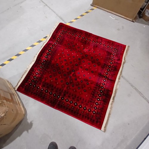 SUPER ZAMRAT ABRESHAM AREA RUG SET - 4FT 2" X 4FT 3" - RED (STYLE: 00217A) image 3