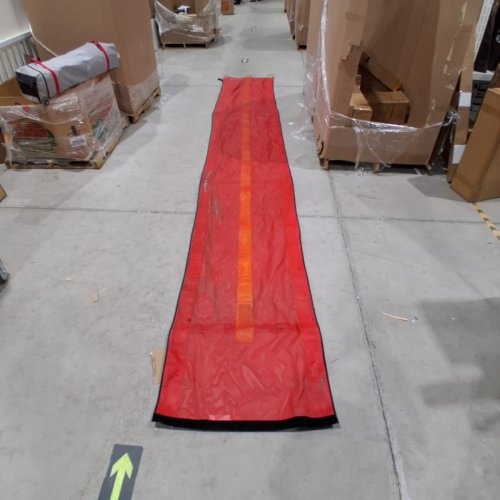 HEAVY-DUTY INDUSTRIAL LOADING DOCK BARRIER CURTAIN - 16FT X 3FT - RED AND YELLOW image 3