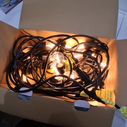 FEIT ELECTRIC WEATHERPROOF LED STRING LIGHTS - 48FT/24 BULBS - BLACK (MODEL: 1603293) image 2