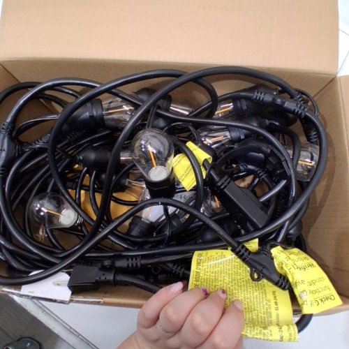 FEIT ELECTRIC WEATHERPROOF LED STRING LIGHTS - 48FT/24 BULBS - BLACK (MODEL: 1603293) image 3