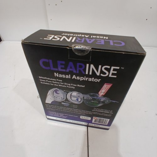 CLEARINSE USB-C RECHARGABLE ELECTRIC NASAL ASPIRATOR STARTER KIT WITH 2 WASH HEADS AND 10 SALINE PODS - PURPLE/WHITE (MODEL: CR-SK) image 3