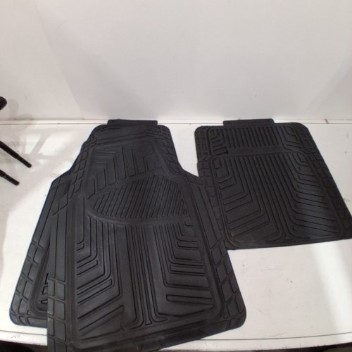 4PC AMAZON BASICS ALL-SEASON RUBBER FLOOR MATS FOR CARS, SUVS, AND TRUCKS - BLACK image 2