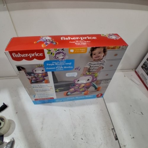 FISHER-PRICE LEARN WITH ME PURPLE MONKEY WALKER INTERACTIVE TOY (MODEL: JFD92) image 2
