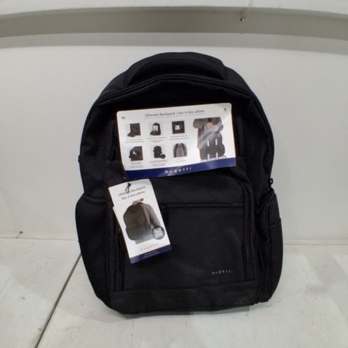 BUGATTI ULTIMATE TRAVEL BACKPACK WITH RFID BLOCKING POCKETS - 19" - BLACK (MODEL: 1805676) image 2