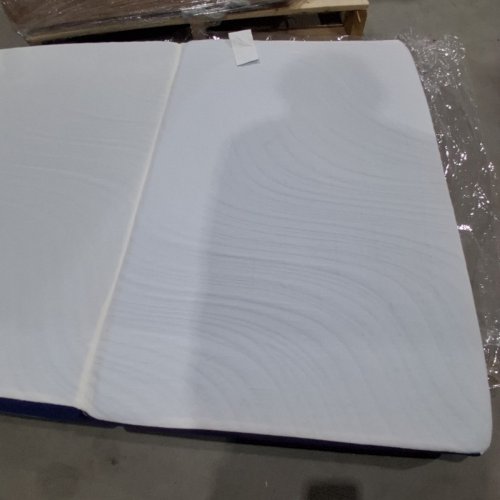 TRI-FOLD MATTRESS - 4" THICK - TWIN - WHITE/BLUE image 4