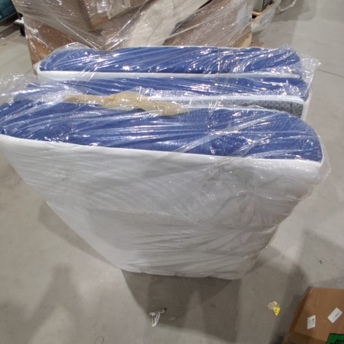 TRI-FOLD MATTRESS - 4" THICK - TWIN - WHITE/BLUE image 7