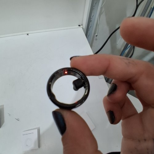 QRING SMART RING FITNESS TRACKER - SIZE 10 - BLACK image 2