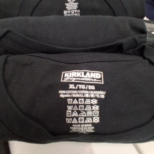 3PK MENS KIRKLAND SIGNATURE CREW NECK T-SHIRTS - EXTRA LARGE - BLACK (STYLE: 7771719) image 2