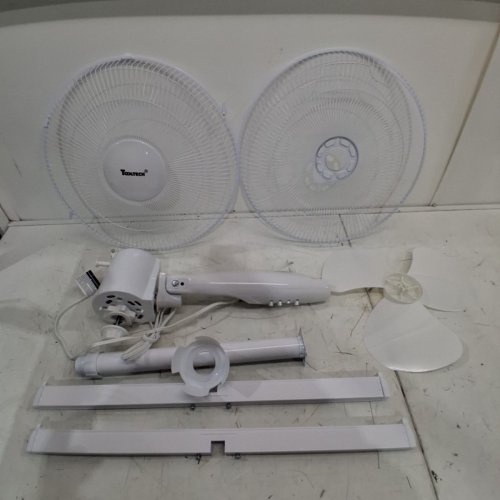 TOOLTECH 3-SPEED OSCILLATING PEDESTAL FAN - 16" - WHITE (MODEL: 100077) image 3