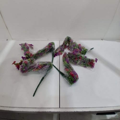 4PK ARTIFICIAL FLORAL FLOWER PICKS - 26" - ASSORTED COLOR image 2